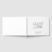 Zwart-Wit Modern Minimalistisch Huwelijk Gastenboek (Volledig)