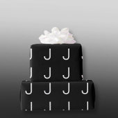 Zwart & Wit Modern Minimalistisch Letter Cadeaupapier