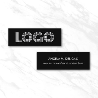 Zwart Wit Modern Minimalistisch Logo Online Winkel Mini Visitekaartje