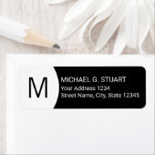 Zwart-wit modern minimalistisch monogram etiket (Insitu)