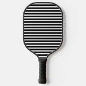 Zwart-wit modern minimalistisch monogram pickleball paddle (Achterkant)