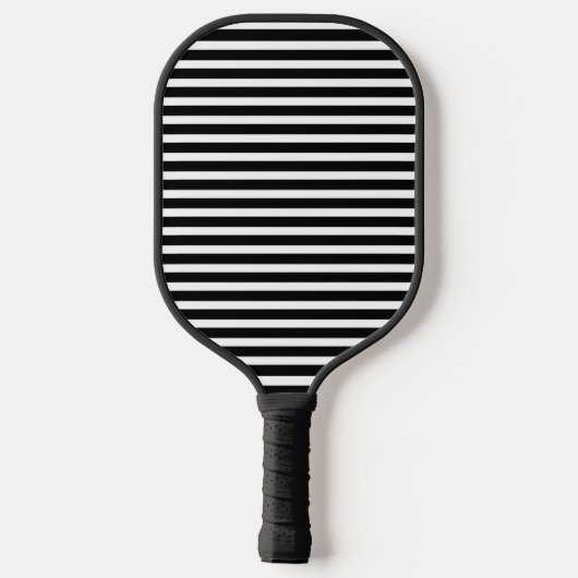 Zwart-wit modern minimalistisch monogram pickleball paddle (Achterkant)