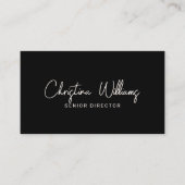 Zwart Wit Modern Minimalistisch Professioneel Visitekaartje (Voorkant)