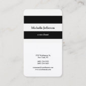 Zwart wit, modern, minimalistisch, stijlvol visitekaartje (Voorkant)