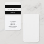 Zwart wit, modern, minimalistisch, stijlvol visitekaartje (Voorkant / Achterkant)