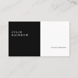 Zwart-wit, modern, minimalistisch V2 Visitekaartje