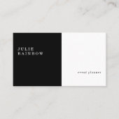 Zwart-wit, modern, minimalistisch V2 Visitekaartje (Voorkant)