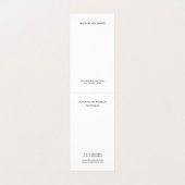 Zwart-wit modern monogram legant minimalistisch visitekaartje (Binnenkant ongevouwen)