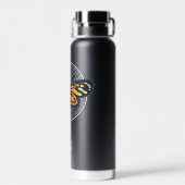 Zwart-wit modern monogram met vlinder waterfles (Achterkant)