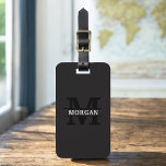 Zwart Wit Modern Monogram Minimalistisch Bagagelabel<br><div class="desc">Verhoog uw reiservaring met ons Classic Elegant Modern Minimalist Monogram Bagagelabel. Dit zorgvuldig ontworpen accessoire combineert naadloos tijdloze elegantie met hedendaags minimalisme, waardoor uw bagage opvalt met verfijning. Dit bagagelabel, dat met precisie en oog voor detail is vervaardigd, is meer dan alleen een praktisch item; het is een gepersonaliseerde uiting...</div>