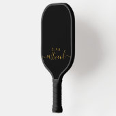 Zwart-Wit Modern Monogram Pickleball Paddle (Links)