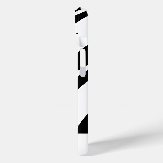 Zwart-wit Modern Monogram Stijlvol Abstract Case-Mate iPhone Case (Achterkant / Links)