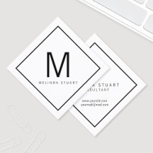 Zwart-wit modern monogram