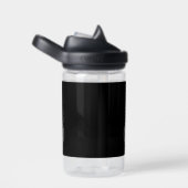 Zwart-wit modern monogram waterfles (Rechts)