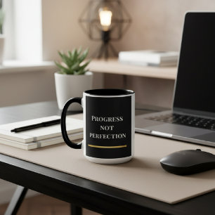 Zwart & Wit Modern Motivatie Mok