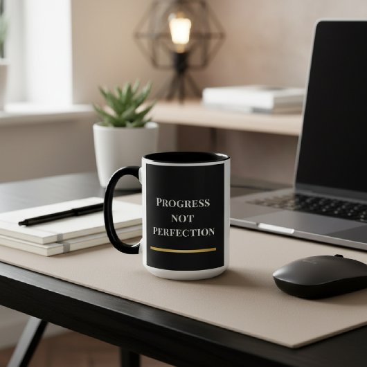 Zwart & Wit Modern Motivatie Mok