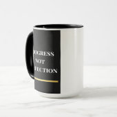Zwart & Wit Modern Motivatie Mok (Voorkant links)