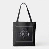 Zwart wit modern mum moederdag typografie tote bag (Achterkant)