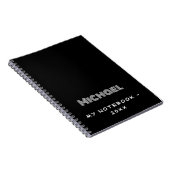 Zwart wit modern notitieboek (Rechterzijde)