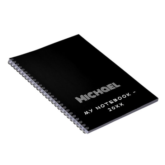 Zwart wit modern notitieboek (Rechterzijde)