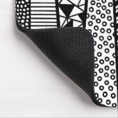 Zwart-wit - modern patroon muismat (Hoek)