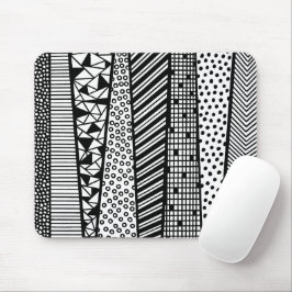 Zwart-wit - modern patroon muismat