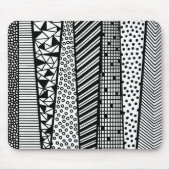 Zwart-wit - modern patroon muismat (Voorkant)