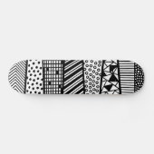Zwart-wit - modern patroon persoonlijk skateboard (Horizontaal)