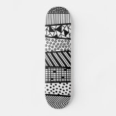 Zwart-wit - modern patroon persoonlijk skateboard (Voorkant)