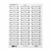 Zwart & Wit Modern Patroon Retouradres Labels (Full Sheet)