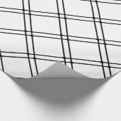 Zwart-wit, modern patroonpatroon cadeaupapier (Hoek)