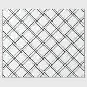 Zwart-wit, modern patroonpatroon cadeaupapier (Vlak)