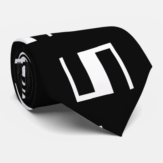 Zwart-wit Modern Pattern Designer Stropdas (Opgerold)