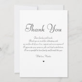 Zwart-wit Modern Photo Afstuderen Afstuderen Bedankkaart (Achterkant)