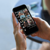 Zwart-wit Modern Photo Collage Afstuderen Aankondiging