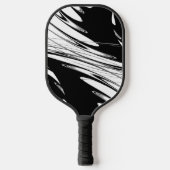 Zwart-wit modern pickleball paddle (Voorkant)