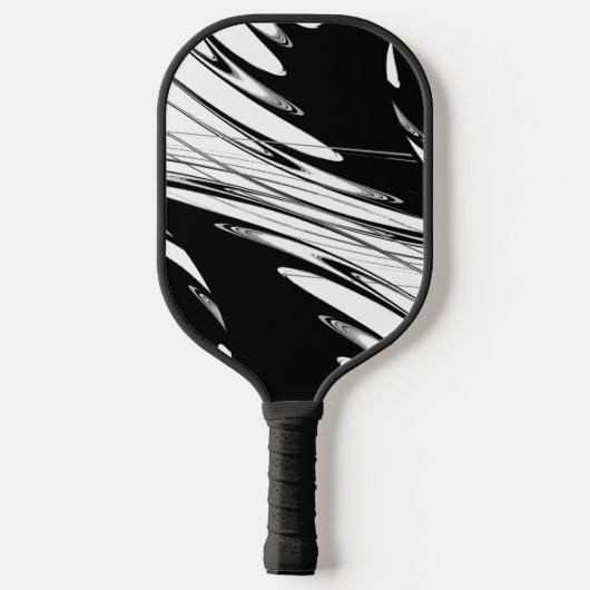 Zwart-wit modern pickleball paddle (Achterkant)