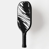 Zwart-wit modern pickleball paddle (Links)