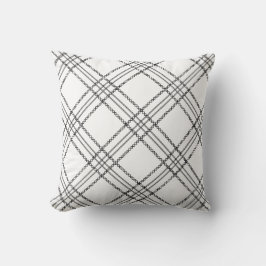 Zwart Wit Modern Plaid Kussen