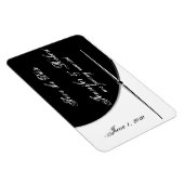 Zwart Wit Modern Posh Bruiloft Save the Date Magneet (Rechterzijde)