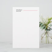 Zwart-wit Modern Professional Exclusief Briefpapier (Staand voorkant)
