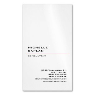 Zwart-wit Modern Professional Exclusief Magnetisch Visitekaartje