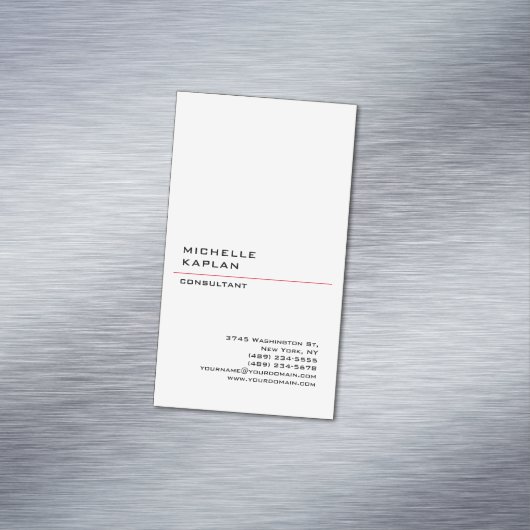 Zwart-wit Modern Professional Exclusief Magnetisch Visitekaartje (Voorbeeld)
