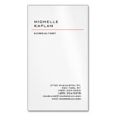 Zwart-wit Modern Professional Exclusief Magnetisch Visitekaartje (Voorkant Verticaal)