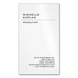 Zwart-wit Modern Professional Exclusief Magnetisch Visitekaartje