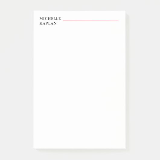 Zwart-wit Modern Professional Exclusief Post-it® Notes (Voorkant)