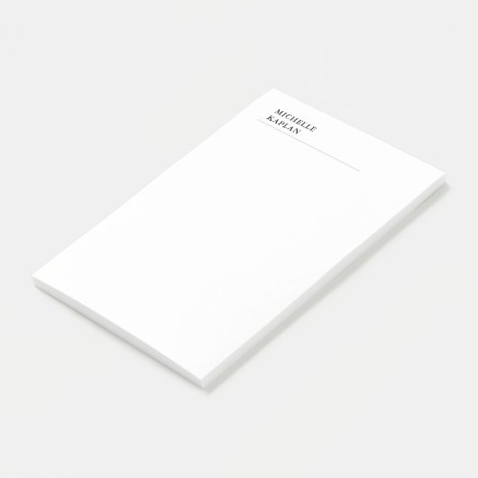 Zwart-wit Modern Professional Exclusief Post-it® Notes (Schuin)