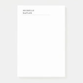 Zwart-wit Modern Professional Exclusief Post-it® Notes (Voorkant)