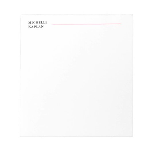 Zwart & Wit Modern Professioneel Exclusief Notitieblok (Voorkant)
