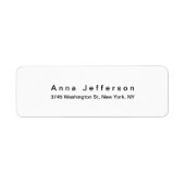 Zwart & Wit Modern Professioneel Stijlvol Chique Etiket (Voorkant)